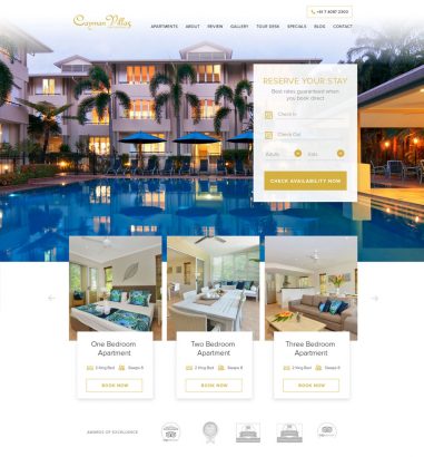 Cayman Villas Hotel Web Design