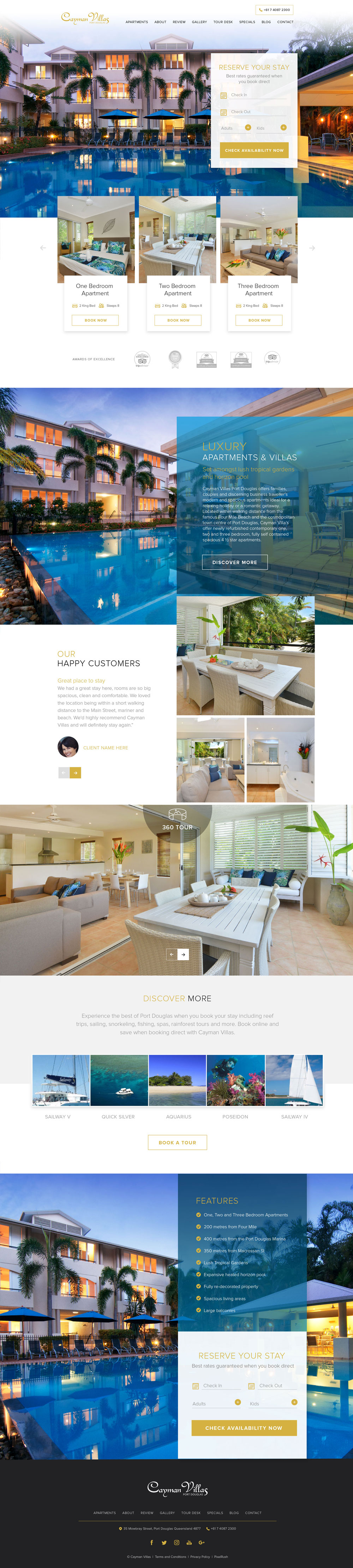 Cayman Villas Hotel Web Design